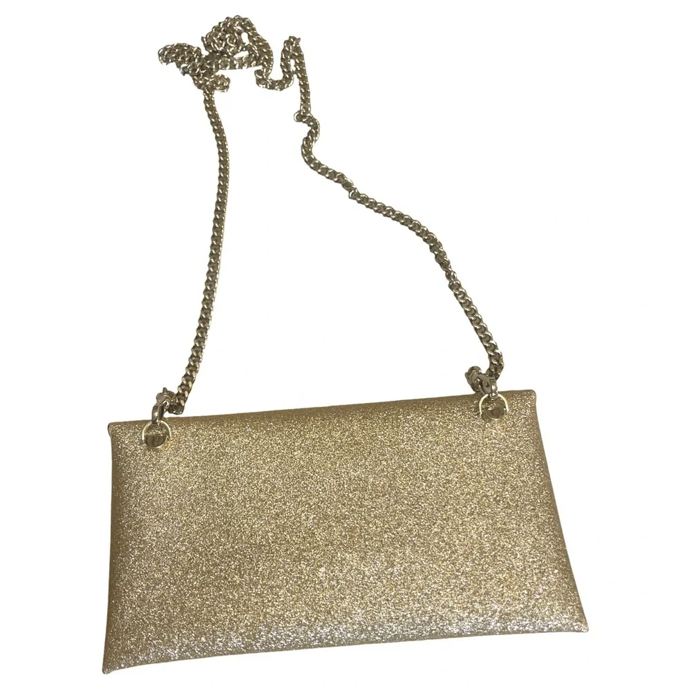 Kate Spade New York Pale Gold Burgess Court Chain Clutch (w/matching card case)